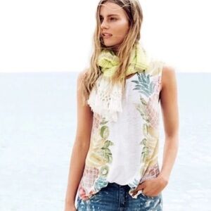 J. Crew Collectors Tees Fruit Salad White Multi Cotton Blend Tank Size Small